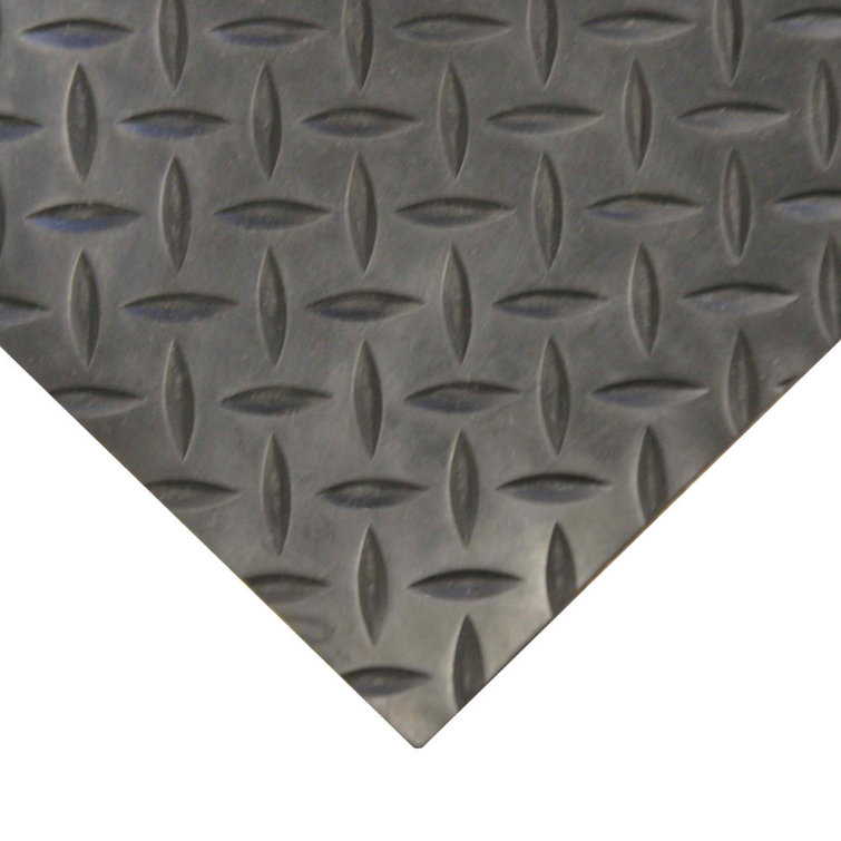 RubberCal, Inc. RubberCal "DiamondPlate" 4ft. x 2.5 ft. Garage